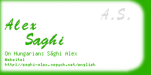 alex saghi business card